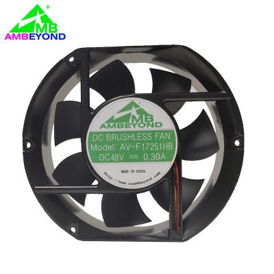 China Factory high quality 17251 ball 17251 170mm 24v 48v 17cm 17cm 170x150 mm brushless dc fan two filter 172x150x51mm 5v 12v axial flow fan for sale