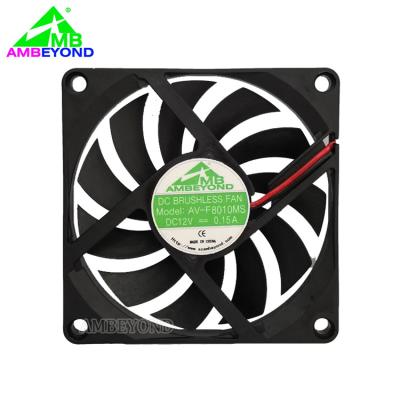 China High Quality DC 5v 12v 80mm Filter 8010 Two Ball 24v 8cm 80x80x10 mm 80x80 Brushless Fan 80x80mm 80mm Axial Flow Fan for sale