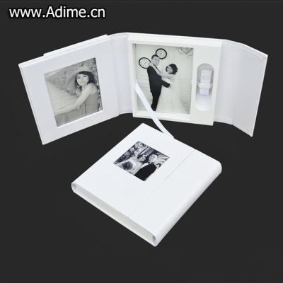 China Sustainable Leather Wedding Prints Photo Box With Instant Pen USB Drive Presentation Case for sale