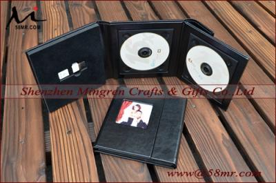 China Magnet Closure Wedding Leather Cloth DVD CD Case Box Canvas Album for sale