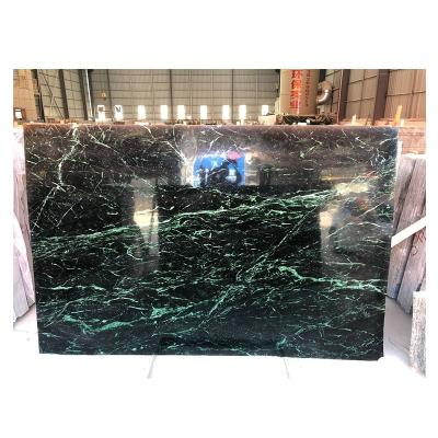 China Indian Modern Marble Table Marble Slab Most Popular Tropical Forest Green 3D Pattern Design Big Slab Top Graphic Design Polished 1 YEAR for sale