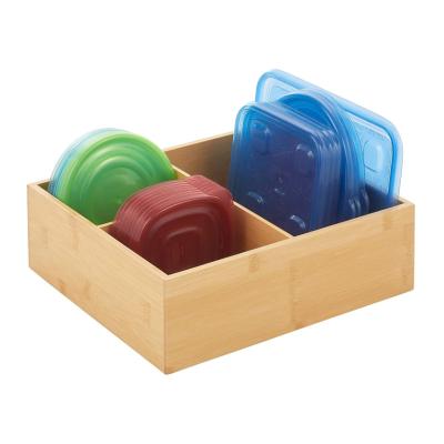 China Sustainable Multifunctional 3 Compartment Customize Wooden Bamboo Boxes With Custom Logo For Kitchen Seasoning for sale