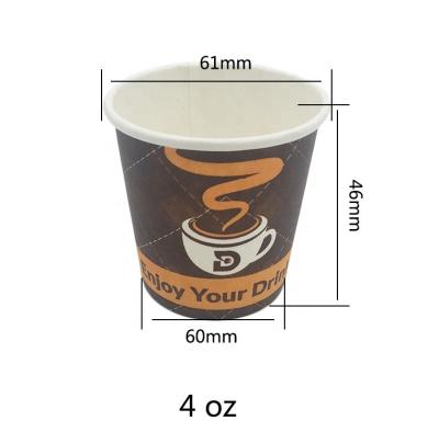 China 100% Eco-friendly 4oz Black Paper Coffee Cups for sale