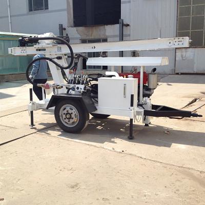 China Water Well Drilling Work Model BTLY-100 Wheel Mounted Water Well Drilling Rig for sale