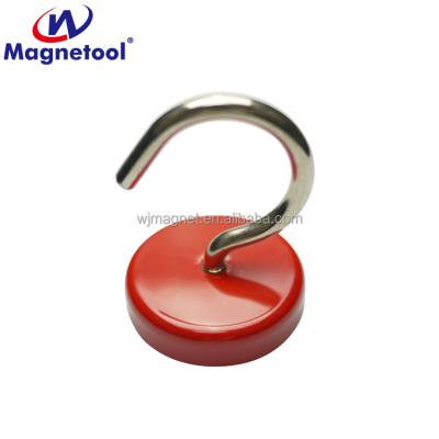 China D45mm D55mm Industrial Red Ferrite Hook Magnet Holder Magnetic Holder Tool for sale