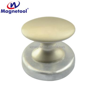 China Industrial Ferrite Pot Magnet Round Base Magnet D32mm Door Magnet With Knob for sale