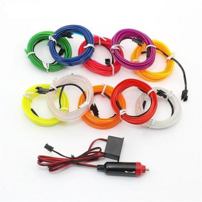 China Most Cars Cold Light Neon Wire Led Strip Edge Sewing Car Interior Decor Lighting Flexible Wire for sale