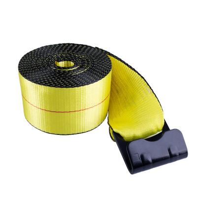 China Trailer Parts High Quality 100% Polyester Ratchet Straps Tie Down Tie Down Customized Winch Strap With Flat Hook for sale