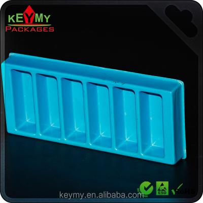 China recyclable & Eco Friendly Custom Blue PS ESD Plastic Packaging Tray , OEM Electronic Tray , Vacuum Forming Plastic Trays for sale