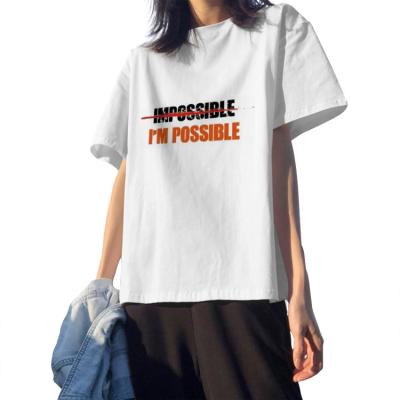 China Anti-Wrinkle Fashion Casual Comfortable Women's T-Shirt Custom Cotton Oversized for sale