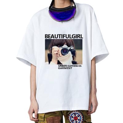 China Anti-Wrinkle Printing Size Quality 100%cotton Customize Oversize Women's T-Shirts for sale