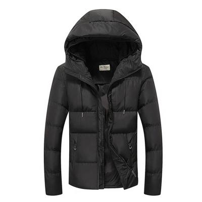 China Casual Loose Waterproof Outwear Drawstring Men's Black Coat Long Down Jacket for sale