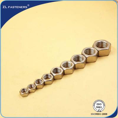 China S304 / SS316 Carbon Steel Hex Nut Natural Color Various Sizes / Colors for sale