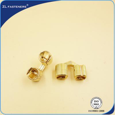 China Cylindrical Brass Concealed Cabinet Hinges Carbon Steel For Furniture Cabinet for sale