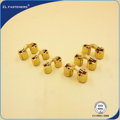 China Cylindrical 10mm Brass Concealed Hinges 180 Opening Angle Multi Length Acceptable for sale