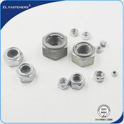 China Galvanised / Natural Color Surface Metal Insert Lock Nut Zinc Plated Finish for sale