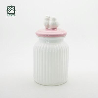 China Minimalist The Best Quality Hot Selling Customized Glass Spice Jar With Ceramic Lid for sale