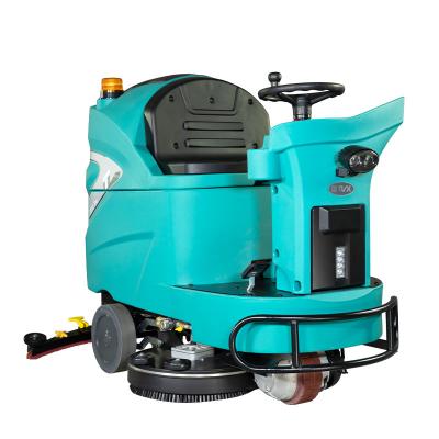 China Cleanging Tower On School Wet Dry Airport Gym Sweeping Machine Battery Floor Tiles Concrete Marble Scrubber for sale