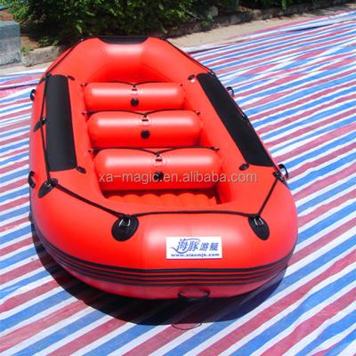 China White Water China Factory Durable 0.9mm PVC Inflatable Raft Boat for sale