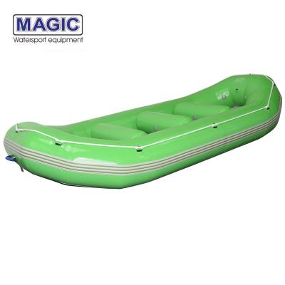 China Water Sports Area 13 Ft 395cm Boat Floor Inflatable White Water Rafting Self-Bailing Dismountable Rafts for sale