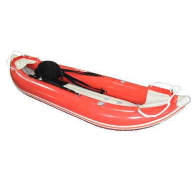 China Whitewater New Design 1 Seat Self Bailing Inflatable Kayak Customized for sale