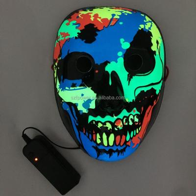 China 2022 Newest LED Jason Mask upMask Glowing PVC Light, LED Halloween Light Up Purge Mask Women, Scary Halloween Cosplay Purge Mask for for sale