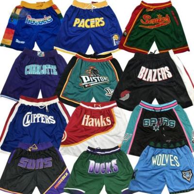 China Wholesale New Fair Mens Blazer Don Pocket Coach Basketball Shorts Antibacterial Boost Embroidery Mesh Sports King Wear Buck Hip Hop for sale