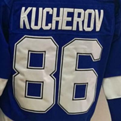 China Shirts & Tampa Bay Nikita Kucherov Blue Home Best Top Quality Pitched National Hockey Jersey for sale