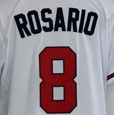 China Antibacterial Ready To Ship Eddie Rosario White Best Quality Stitched Baseball Tank Top for sale