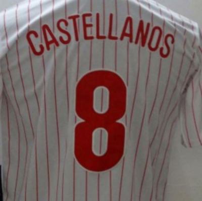 China Antibacterial Ready To Ship Nick Castellanos White Best Quality Stitched Baseball Tank Top for sale