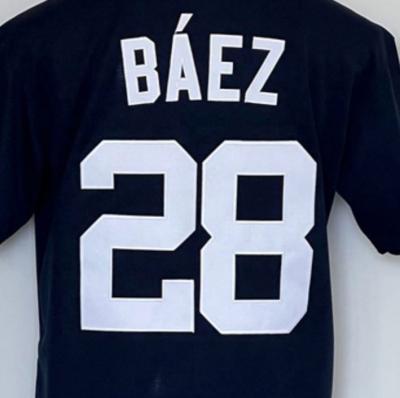 China Detroit Javier Baez Navy Blue Best Antibacterial Quality Quilted Baseball Tank Top for sale