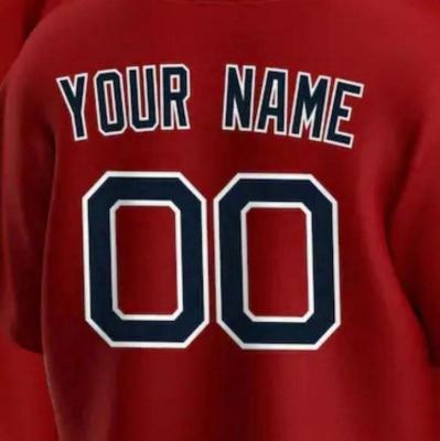 China Boston Red Antibacterial Alternative Best Quality Quilted Custom Baseball Jersey for sale