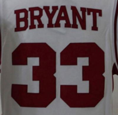 China Bryant High School White Best Quality Antibacterial Quilted Jersey Red Basketball for sale