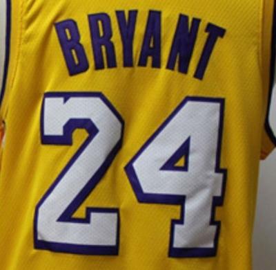 China Bryant #24 Antibacterial Yellow City Edition Stitched Basketball Jersey #8 Throwback Best Quality for sale