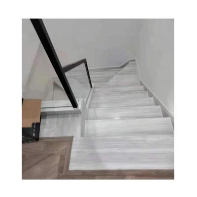 China Contemporary Eurasian White Wooden Marble Steps And Staircase Risers Good Quality for sale