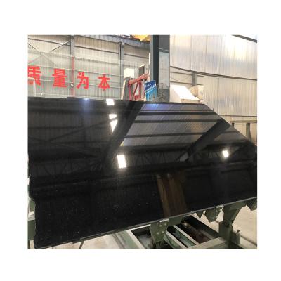 China Traditional High Quality Polished Black Galaxy Granite Slabs From India for sale