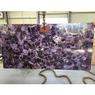 China Amethyst Modern Luxury Elegant Backlit Slab for sale