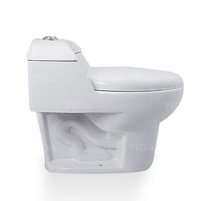 China Double-Flow Bathroom Toilet Commode Siphonic Toilet Seat One-Piece P-Trap for sale