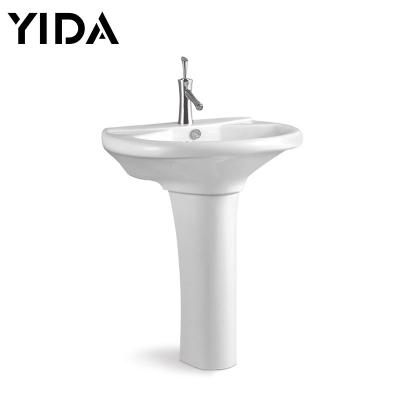 China Easy Clean Sanitary Ware Ceramic Export Bathroom Standard Hand Sink With Pedestal for sale