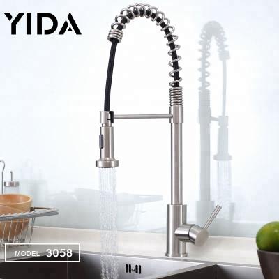 China SUS 304 Pb European Style Sanitary Modern Stainless Steel Freestanding Faucets YIDA Foshan Kitchen Sink Pull Down Faucet for sale