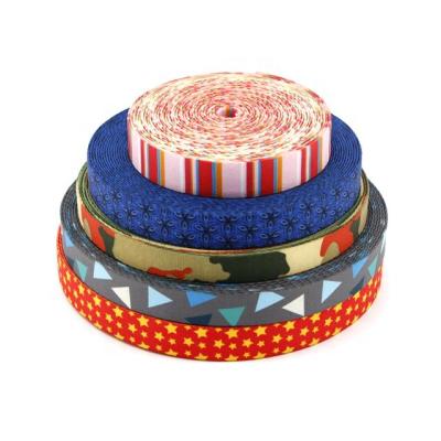 China Factory Supply Durable Heat Transfer Printing Polyester Webbing Multicolor Customized for sale