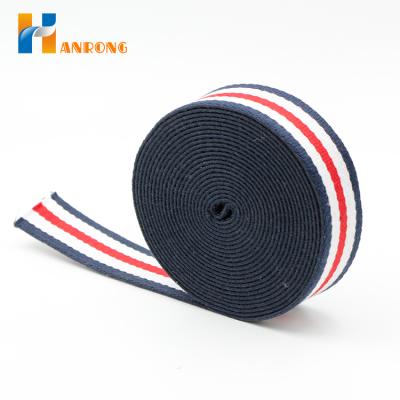 China Sustainable Hot Selling All Kinds Non Elastic Polyester Cotton Webbing Custom Strap for sale