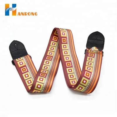 China Wholesale Long Durability Heat Transfer Printing Guitar Belt, Guitar Strap for sale