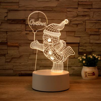 China 2021 contemporary wholesale 3d switch illusion birthday acrylic touch led night light for christmas led light for sale