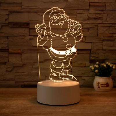 China Contemporary Creative Optical LED Light Lamp 3D Night Christmas Decoration LED Acrylic Light for sale