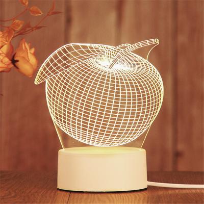 China Modern custom acrylic 3d led night lamp decoration switch 3d remote control night light for kids bedroom for sale