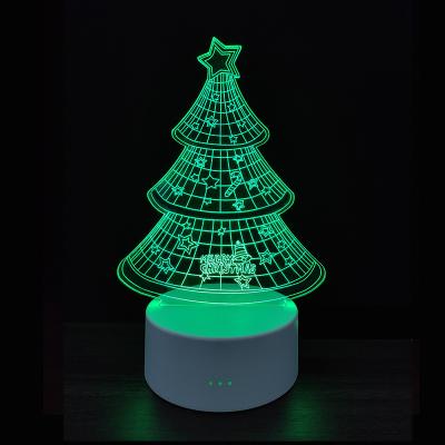 China Contemporary Valentine Promotion Gifts Night Light Touch Switch 3d Illusion 3d Led Table Lamp for sale