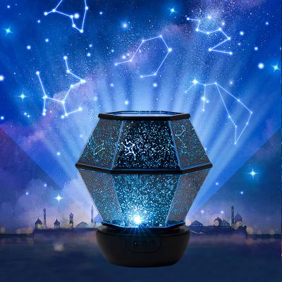 China Modern 3D Sky Moon Galaxy Christmas Projector Lamp Baby Sleep Lamp Twinkle Night Light Star Projector for sale