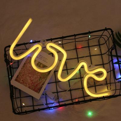 China Custom Angel Heart LED Light Party Room Unicorn Flamingo Christmas Gift Neon Lamp USB Neon Sign LED Neon Lamp Decoration Night Light for sale