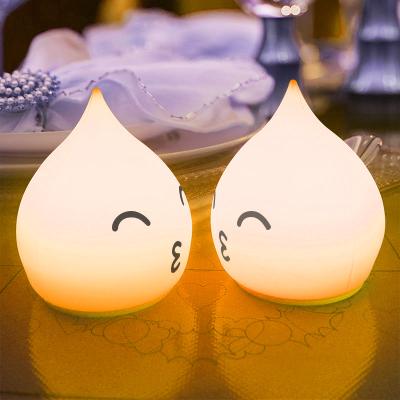 China 2021 New Design Water Droplets Smart Mini Rechargeable Sensor Night Light Contemporary Appearance for sale